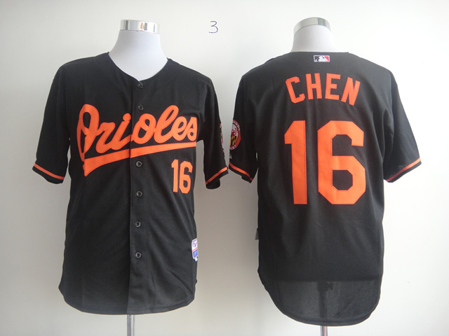 Men Baltimore Orioles #16 Chen Black MLB Jerseys->baltimore orioles->MLB Jersey